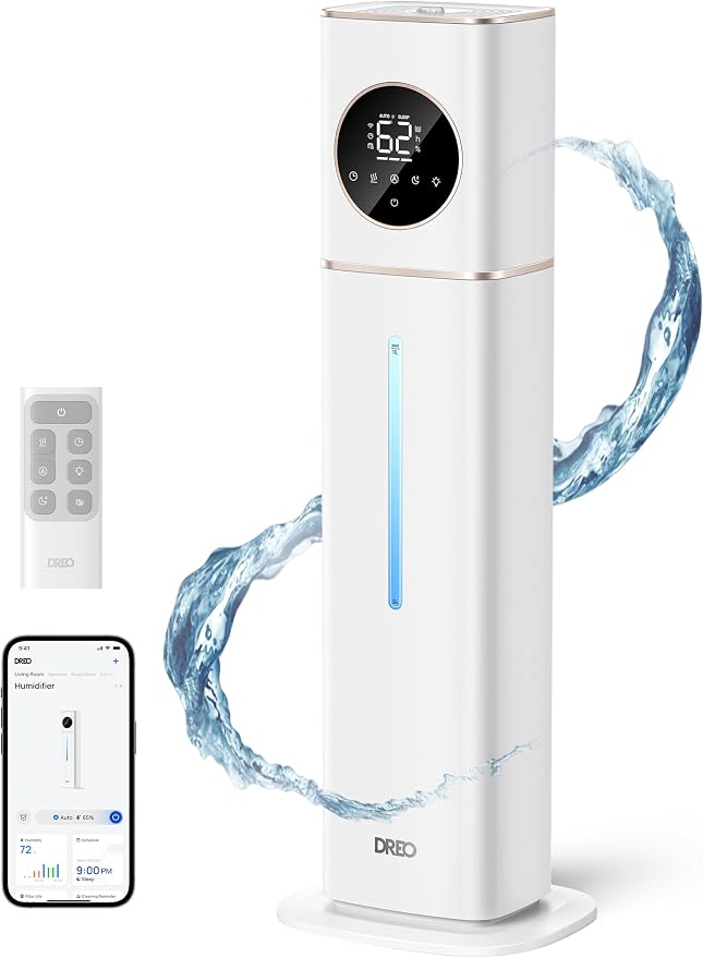 HM735S 11L Smart Humidifier Large Room 700 ft2, 100H Cool Mist Air Humidifiers for Bedroom, Top-Fill, Clean Tank Technology