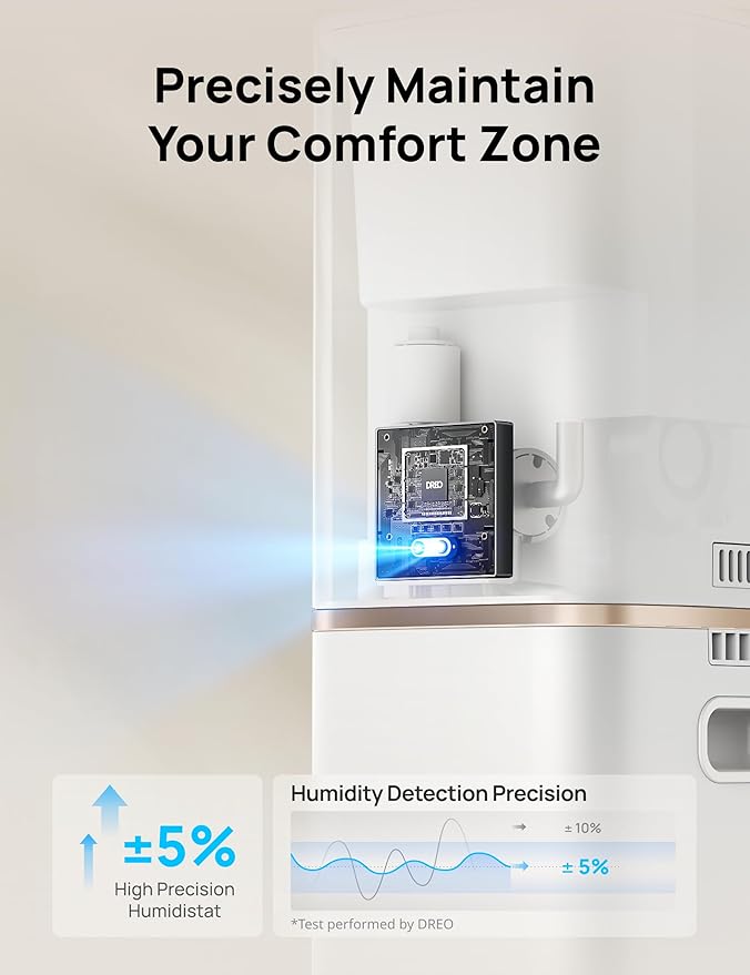 HM735S 11L Smart Humidifier Large Room 700 ft2, 100H Cool Mist Air Humidifiers for Bedroom, Top-Fill, Clean Tank Technology