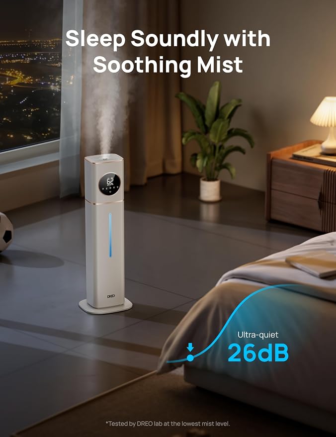 HM735S 11L Smart Humidifier Large Room 700 ft2, 100H Cool Mist Air Humidifiers for Bedroom, Top-Fill, Clean Tank Technology