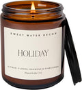 Holiday Candle | Cloves, Pine, and Sandalwood Festive Christmas Scented Soy Candles for Home | 9oz, product image