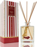 Holiday Cheer Reed Diffuser Set – Cranberry, Cinnamon, Evergreen, Cedar & Smokey Wood – Made with Essential Oils – Sleek