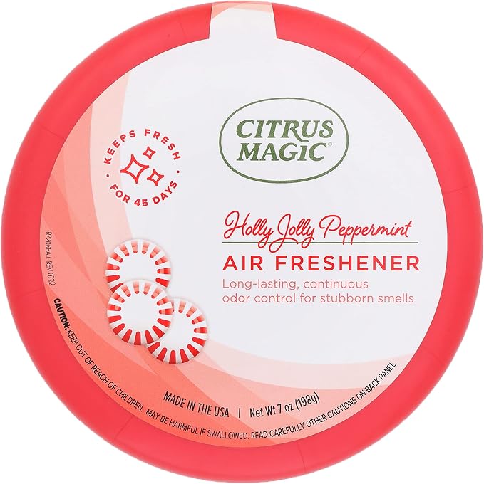 Holiday Odor Absorbing Solid Air Freshener, Holly Jolly Peppermint, 7-Ounce 1.75 inches, product image