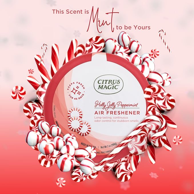 Holiday Odor Absorbing Solid Air Freshener, Holly Jolly Peppermint, 7-Ounce 1.75 inches, alternate product view 3