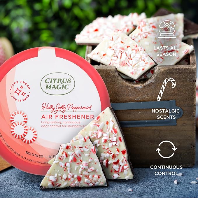Holiday Odor Absorbing Solid Air Freshener, Holly Jolly Peppermint, 7-Ounce 1.75 inches, alternate product view 5