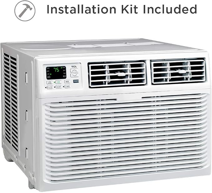 Home 10,000 BTU Window Air Conditioner, Energy Star, Cools Rooms up to 450 Sq. Ft., 3 Fan Speeds, Quiet, Multiple Modes