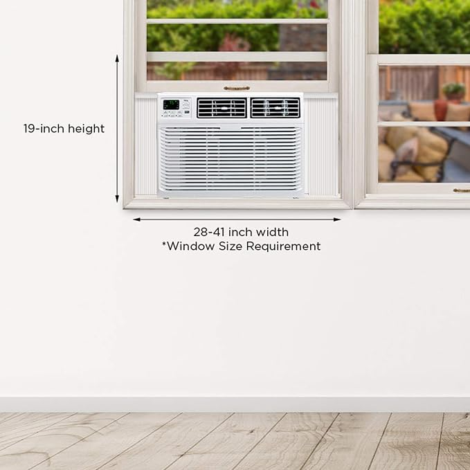 Home 15,000 BTU Window Air Conditioner, Energy Star, Cools Rooms up to 700 Sq. Ft., 3 Fan Speeds, Quiet, Multiple Modes