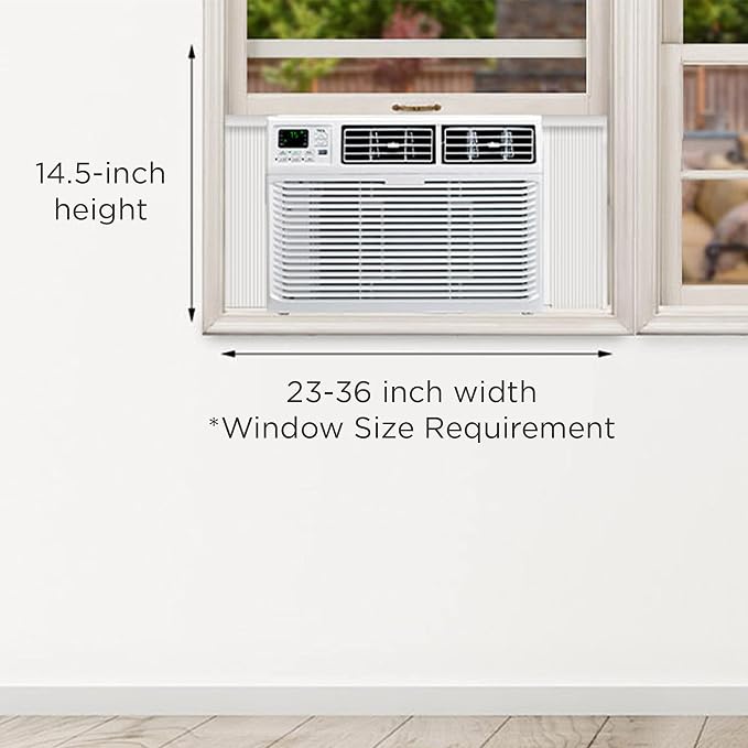 Home 8,000 BTU Smart Window Air Conditioner, App & Voice Control, Energy Star, Cools Rooms up to 350 Sq. Ft., 3 Fan Speeds