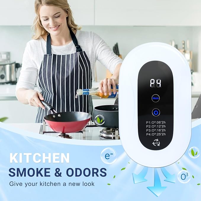 Home Air Purifier for 99% Strong Odor Cat Box Deodorizer for Pets Poof Plug in Ionizers Air Freshener for Bedroom Kitchen