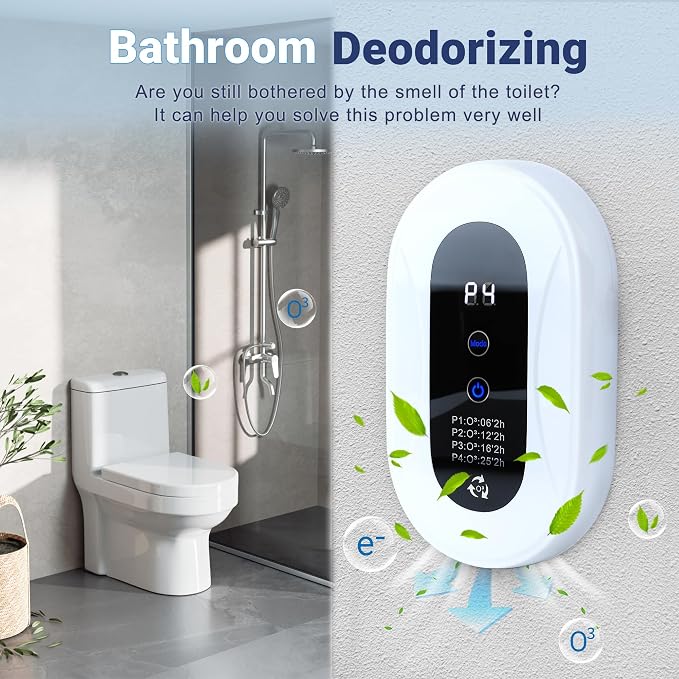 Home Air Purifier for 99% Strong Odor Cat Box Deodorizer for Pets Poof Plug in Ionizers Air Freshener for Bedroom Kitchen