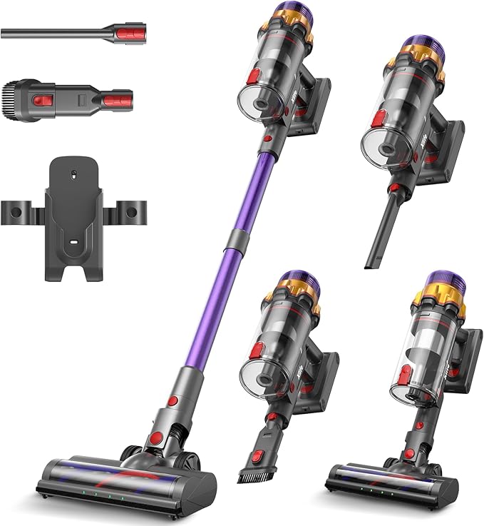 Home Cordless Vacuum Cleaner, 550W 48KPA Stick Vacuum Cleaners for Home, Wireless Vacumm with Self-Standing, product image