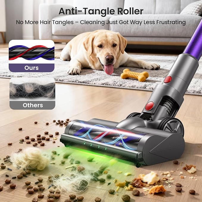 Home Cordless Vacuum Cleaner, 550W 48KPA Stick Vacuum Cleaners for Home, Wireless Vacumm with Self-Standing, alternate