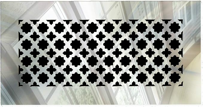Home Decor Air Vent Cover Grille - Acrylic Fiberglass 10 x 4 Duct Opening (12 x 6 Overall) Mirror Finish