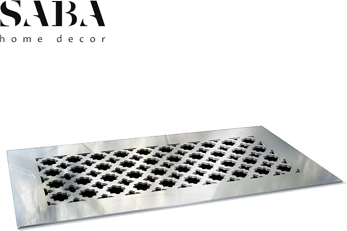 Home Decor Air Vent Cover Grille - Acrylic Fiberglass 10 x 4 Duct Opening (12 x 6 Overall) Mirror Finish, alternate view 3