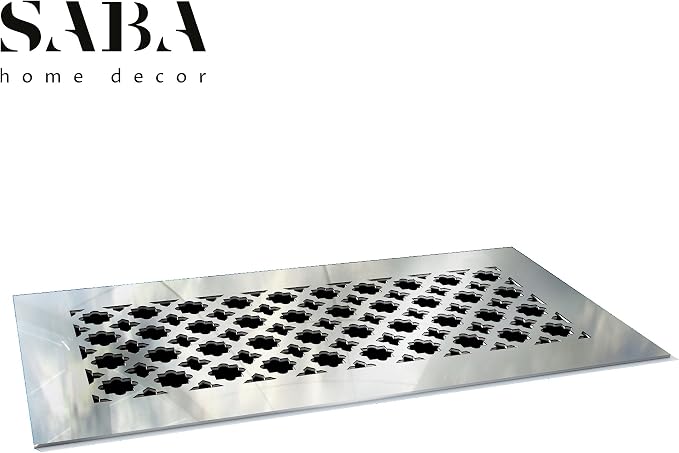Home Decor Air Vent Cover Grille - Acrylic Fiberglass 14" x 6" Duct Opening (16.5" x 8.5" Overall) Mirror Finish, alternate