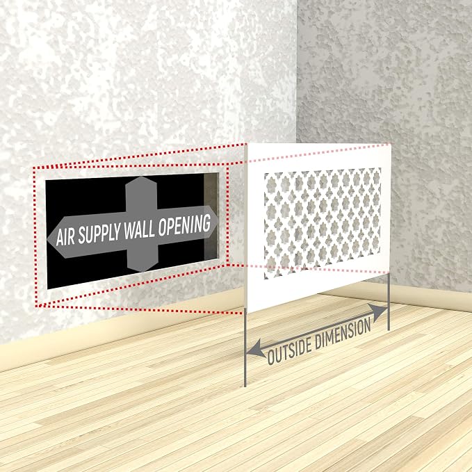 Home Decor Air Vent Cover Grille - Acrylic Fiberglass 14 x 8 Duct Opening (16" x 10" Overall) Mirror Finish, alternate view 7