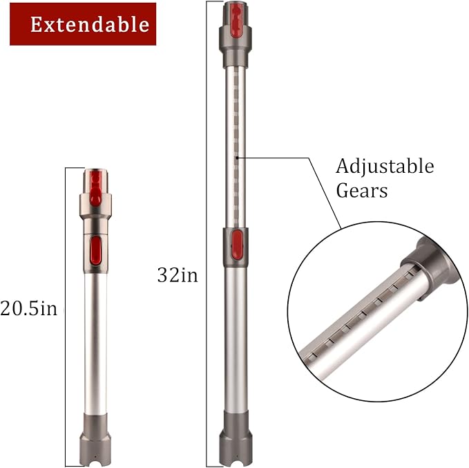 Home Extension Wand Compatible with V15 V11 V10 V8 V7 GEN5 Vacuum Cleaner,Replacement Tube Rod Stick 20.5 to 32 Inch