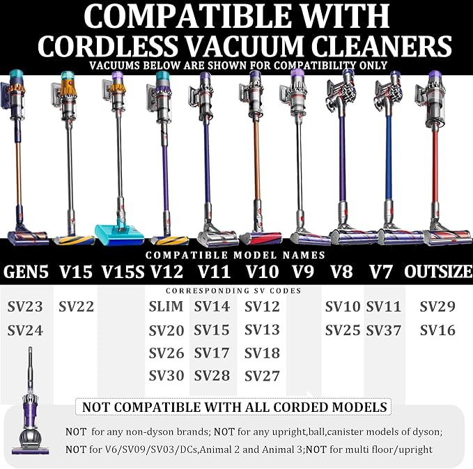 Home Flexible Extension Hose Attachment Compatible with V15 V15s Gen5 V12 V11 V10 V9 V8 V7 Vacuum Cleaner Accessories