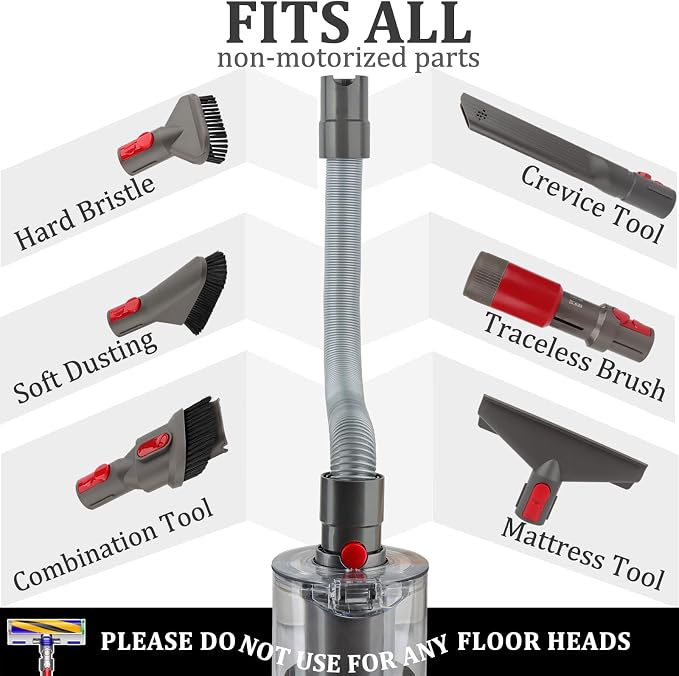Home Flexible Extension Hose Attachment Compatible with V15 V15s Gen5 V12 V11 V10 V9 V8 V7 Vacuum Cleaner Accessories