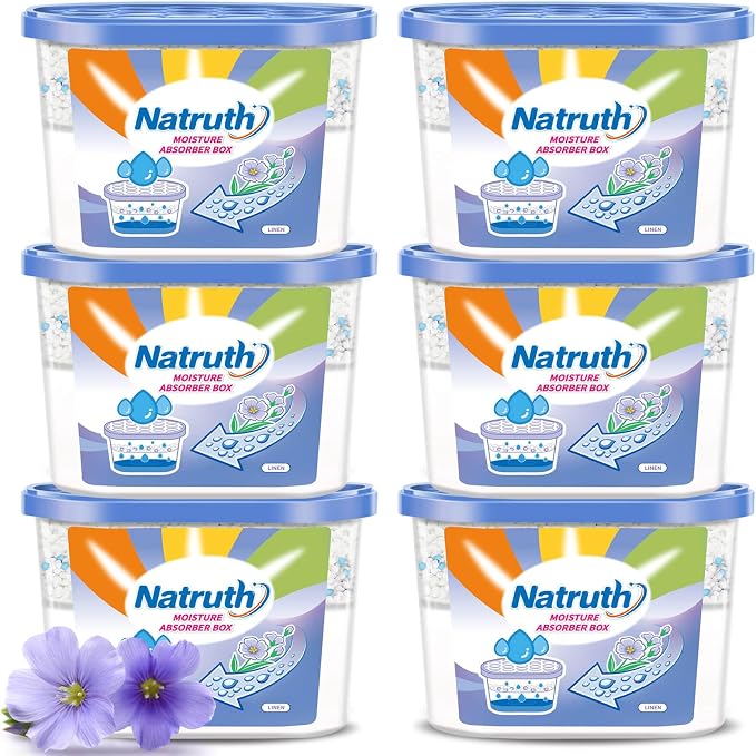 Home Fresh Linen Moisture Absorber(6 Pack)12.5 Oz,Humidity Absorber Attracts Extra Moisture from Your Bathroom, Closet