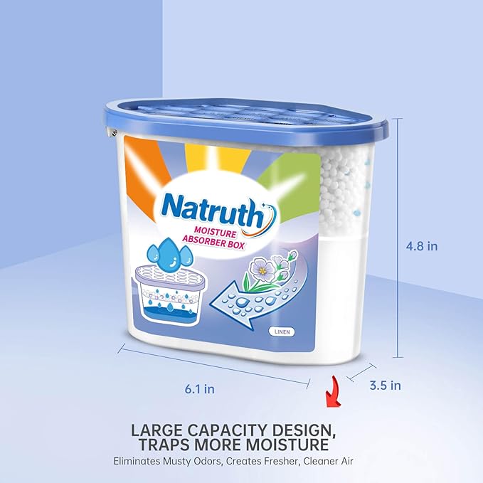 Home Fresh Linen Moisture Absorber(6 Pack)12.5 Oz,Humidity Absorber Attracts Extra Moisture from Your Bathroom, Closet