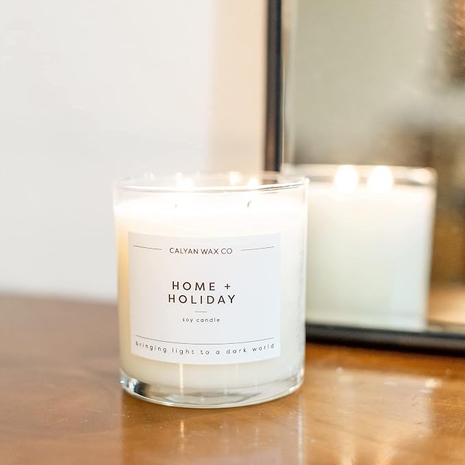 . Home & Holiday 2 Wick Scented Candle - 37 Hour Burn - Luxury made from natural materials Soy Wax Candles, alternate product