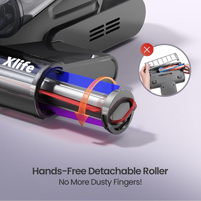 Home Mattress Vacuum Cleaner, Bed Vacuum with 2 Roller Brushes for Pet Hair, 253.7nm UV-C Light, 140F° Heating, alternate