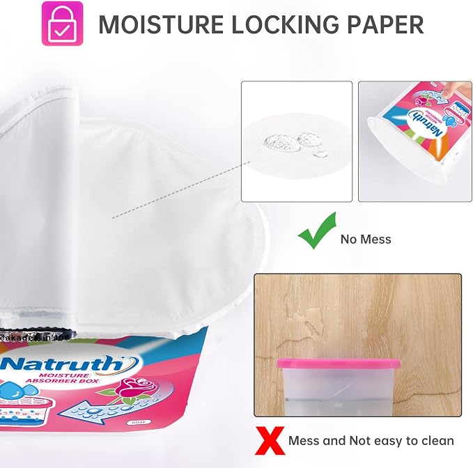 Home Moisture Absorbers Boxes (6 PACKS),12.5 Oz With Rose Scent,Portable Closet Dehumidifier, alternate product view 4