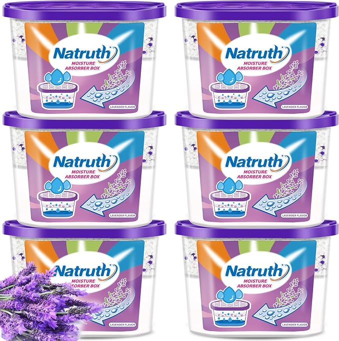 Home Moisture Absorbers With Lavender Scent,12.5OZ*6-Pack Portable Closet Dehumidifier, product image