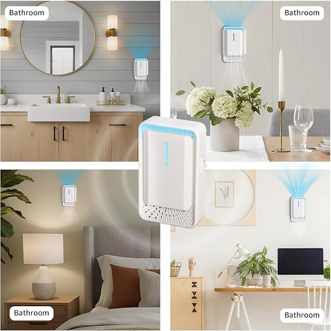 Home Negative Ion Air Purifier 6 Pack, Plug In Air Purifier & Mini Portable Silent Air Freshener for Dust Mites in Bedroom