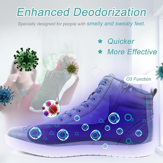 Shoe Dryer and Deodorizer -Enhanced Deodorising, Boot Dryer with Timer Shoes Socks Heater Boots Warmer