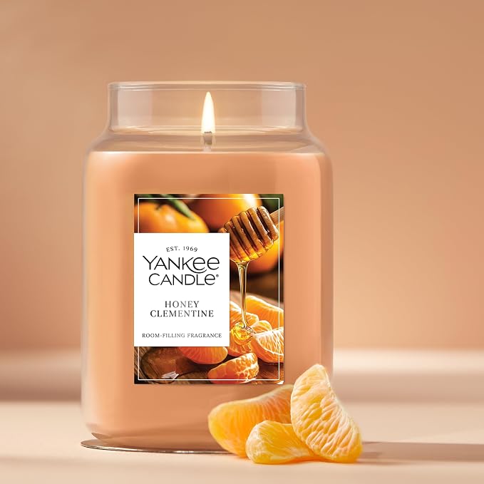 Honey Clementine, Scented Candle, 22oz Large Jar with up to 150 Hour Burn Time, Giftable, alternate product view 4