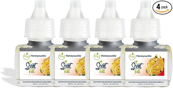 Honeysuckle Plug in Air Freshener, 4 Scented Oil Refills, product image