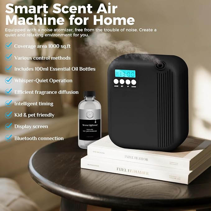 Hotel Collection Diffuser, 3000 Sq.Ft of Coverage, Scent Diffusers for Home Large Room, Office Waterless Essential Oil