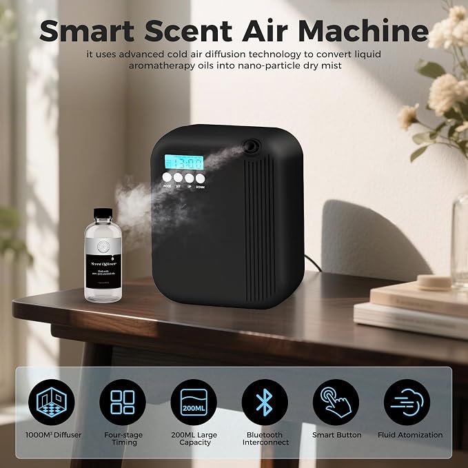 Hotel Collection Diffuser, 3000 Sq.Ft of Coverage, Scent Diffusers for Home Large Room, Office Waterless Essential Oil