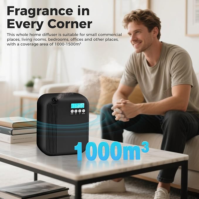 Hotel Collection Diffuser, 3000 Sq.Ft of Coverage, Scent Diffusers for Home Large Room, Office Waterless Essential Oil