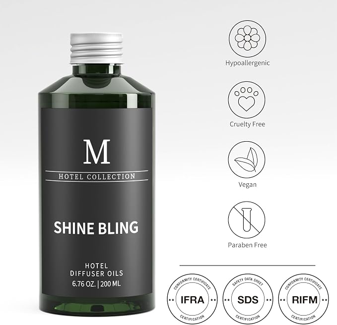 Hotel Collection Diffuser Oil- 6.76 Fl Oz/200ML-Shine Bling,Luxury Essential Oils for Diffuser Refill & Machines,Bigger