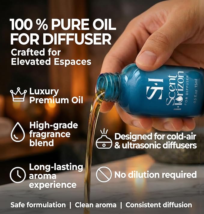 Hotel Collection Diffuser Oil, Vanilla No.10 | 0.5 Fl oz (15 ml), Scent Hotel Diffuser Oil for Ultrasonic Diffuser and