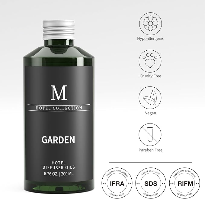 Hotel Scents Garden 6.76 Fl Oz (200 ml), Home Luxury Aroma,Hotel Fragrance Diffuser Oil,Hotel Diffuser Oil for Aromatherapy