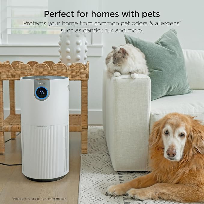 HP232 Clean Sense Air Purifier MAX with Odor Neutralizer Technology, Allergies, HEPA Filter, 1200 Sq Ft, XL Room, Whole Home