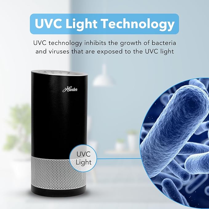 HP450UV Round Air Purifiers for Home, True HEPA Air Purifier Tower for Pets, Odors, Allergens, Smoke, Dust, VOC's., alternate