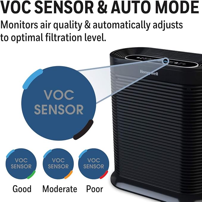 HPA-250 Bluetooth Smart True HEPA Air Purifier, Airborne Allergen Reducer for Large Rooms (310 sq ft), Black