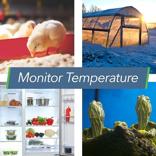 HT1 Smart Temperature Sensor & Humidity Sensor - Thermometer & Hygrometer w/App Monitoring - Indoor/Outdoor Temperature and