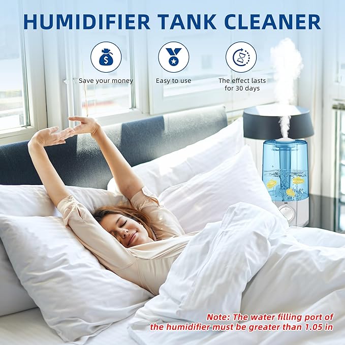Humidifier Cleaner Float Submarine for Warm&Cool Most Humidifiers and Fish Tank, Purifie Water, Soften Hard Water, alternate