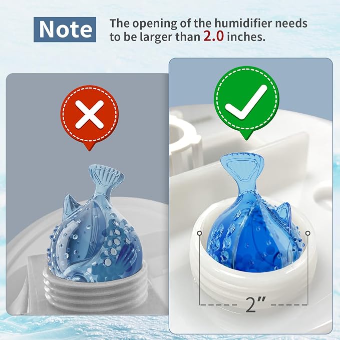 Humidifier Cleaning Fish: 12 Packs Humidifier Tank Cleaner Ball Compatible with Most Humidifiers, Purifier Water, alternate