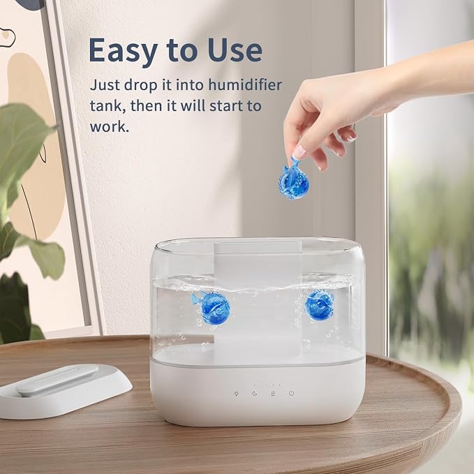 Humidifier Cleaning Fish: 12 Packs Humidifier Tank Cleaner Ball Compatible with Most Humidifiers, Purifier Water, alternate