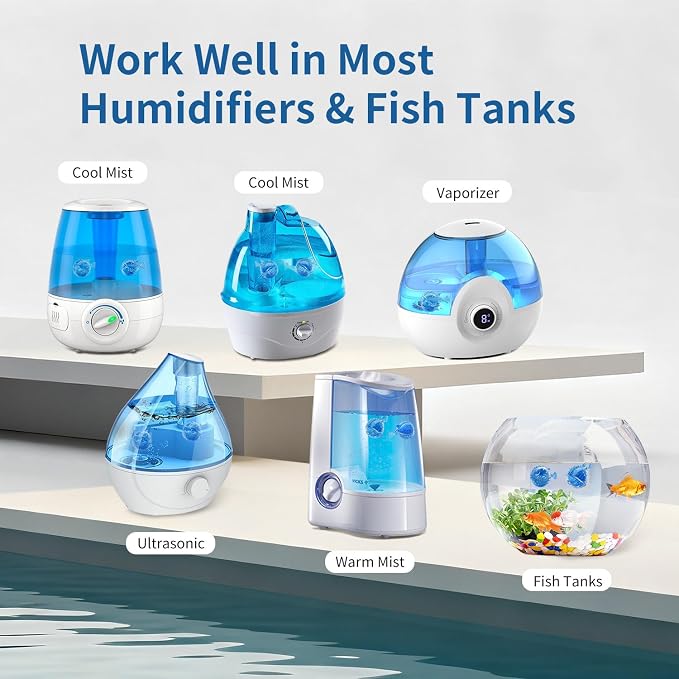 Humidifier Cleaning Fish - Humidifier Tank Cleaner Demineralization Cartridge | help reduce Hard Water Build-Up, alternate