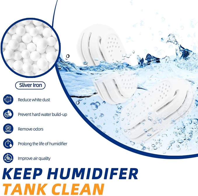 Humidifier Demineralization Cartridge, Compatible with All Top Fill Humidifiers, Calcium and Magnesium Ion Softening