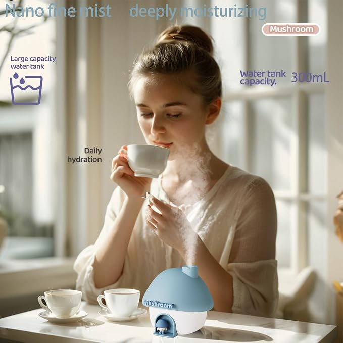 Humidifier for Bedroom,Portable Humidifier,Baby humidifiers with 7 modes of sunset atmosphere lighting and 2 modes of night