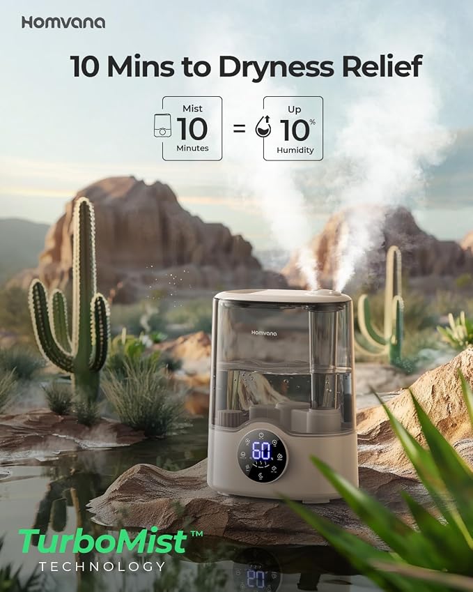 Humidifier Large Room, 7L (807ft2) Smart Warm and Cool Mist, Top-Fill Humidifiers for Bedroom Baby Nursery Grow Tent
