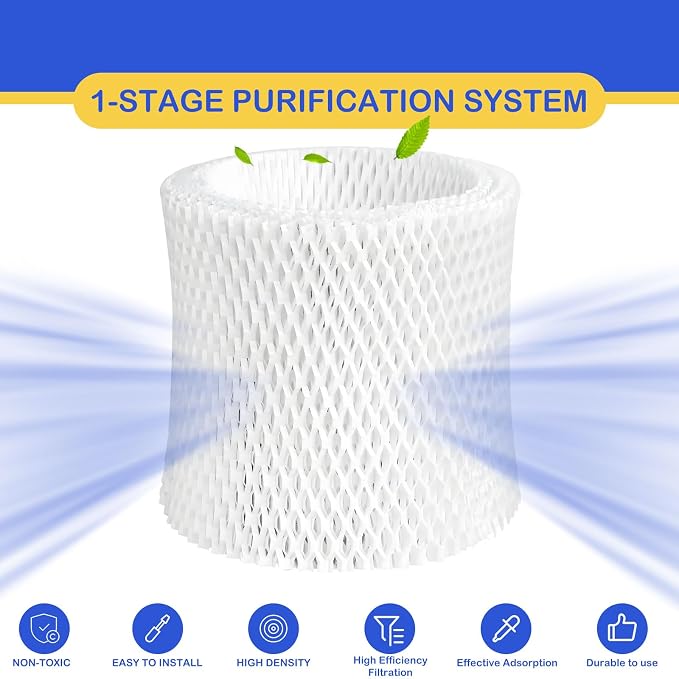 Humidifier Wicking Replacement Filter Compatible with Canopy Bedside and Nursery Humidifier, Wood Pulp & Paper Filter, 3 Pack